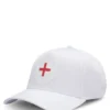 Logo-Cap aus glänzendem Twill mit Abzeichen in Nationalfarben Logo-Cap aus glänzendem Twill mit Abzeichen in Nationalfarben