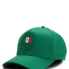 Logo-Cap aus glänzendem Twill mit Abzeichen in Nationalfarben Logo-Cap aus glänzendem Twill mit Abzeichen in Nationalfarben