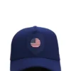Logo-Cap aus glänzendem Twill mit Abzeichen in Nationalfarben