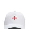 Logo-Cap aus glänzendem Twill mit Abzeichen in Nationalfarben Logo-Cap aus glänzendem Twill mit Abzeichen in Nationalfarben