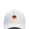 Logo-Cap aus glänzendem Twill mit Abzeichen in Nationalfarben Logo-Cap aus glänzendem Twill mit Abzeichen in Nationalfarben