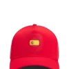 Logo-Cap aus glänzendem Twill mit Abzeichen in Nationalfarben Logo-Cap aus glänzendem Twill mit Abzeichen in Nationalfarben