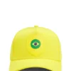 Logo-Cap aus glänzendem Twill mit Abzeichen in Nationalfarben