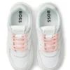 Logo-Sneaker für Kinder aus Leder und Canvas