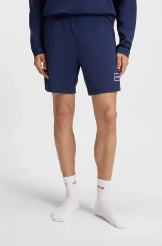 Loungewear-Shorts mit Logo-Print aus Stretch-Baumwolle