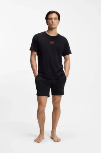 Loungewear-Shorts mit Logo-Print aus Stretch-Baumwolle