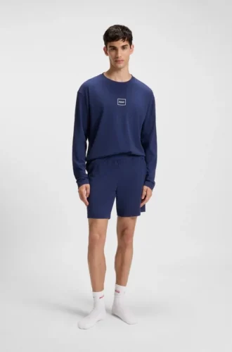 Loungewear-Shorts mit Logo-Print aus Stretch-Baumwolle