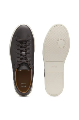 Low-Top-Sneaker mit gewebten und genarbten Effekten