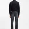 Maine graue Jeans in Regular-Fit aus italienischem Denim