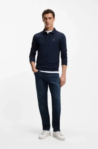 Maine-Jeans in Regular-Fit aus blauem Comfort-Stretch-Denim