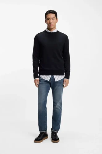 Maine-Jeans in Regular-Fit aus blauem Comfort-Stretch-Denim