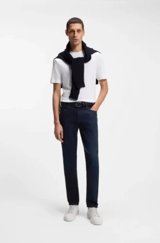 Maine-Jeans in Regular-Fit aus dunkelblauem Denim