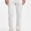 Maine-Jeans in Regular-Fit aus weißem Soft-Motion-Denim