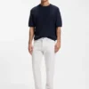 Maine-Jeans in Regular-Fit aus weißem Soft-Motion-Denim