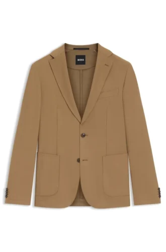 Maschinenwaschbare Slim-Fit-Jacke aus Stretchstoff