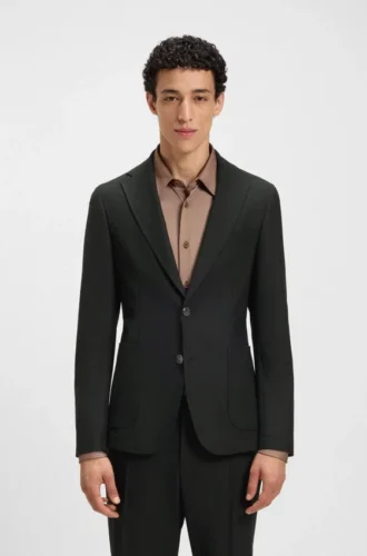 Maschinenwaschbare Slim-Fit-Jacke aus Stretchstoff