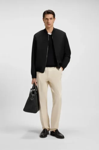 Maschinenwaschbare Slim-Fit-Jacke aus Stretchstoff