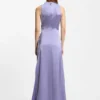 Maxikleid aus Satin mit Raffungen