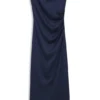 Maxikleid aus Satin mit Raffungen