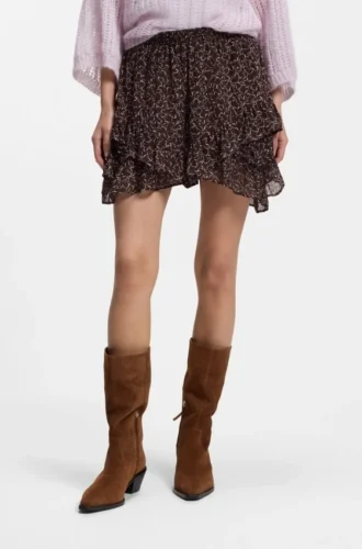 Mehrlagiger Skort mit modernem Print