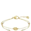 Mehrreihiges goldfarbenes Armband mit Double-B-Monogramm