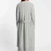 Melange-Kaschmir-Strickjacke mit Gürtel