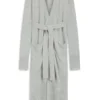 Melange-Kaschmir-Strickjacke mit Gürtel
