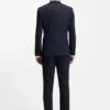 Melierte Jacke in extra-schmaler Passform aus Stretch-Flanell