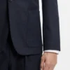 Melierte Jacke in extra-schmaler Passform aus Stretch-Flanell