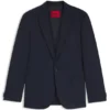Melierte Jacke in extra-schmaler Passform aus Stretch-Flanell