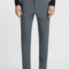 Melierte Slim-Fit-Hose aus Stretch-Dobby