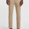 Melierte Slim-Fit-Hose aus Stretch-Dobby