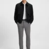 Melierte Slim-Fit-Hose aus Stretch-Dobby Melierte Slim-Fit-Hose aus Stretch-Dobby
