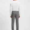 Melierte Slim-Fit-Hose aus Stretch-Dobby Melierte Slim-Fit-Hose aus Stretch-Dobby