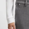 Melierte Slim-Fit-Hose aus Stretch-Dobby Melierte Slim-Fit-Hose aus Stretch-Dobby