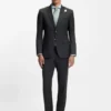 Melierte Slim-Fit-Hose aus Wollmischung