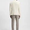 Melierte Slim-Fit-Jacke aus Baumwolle und Kaschmir