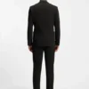 Melierte Slim-Fit-Jacke aus Baumwollmischung