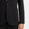 Melierte Slim-Fit-Jacke aus Baumwollmischung