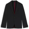 Melierte Slim-Fit-Jacke aus Baumwollmischung
