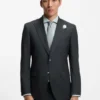 Melierte Slim-Fit-Jacke aus Wollmischung