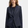 Melierter Slim-Fit-Blazer aus Schurwolle