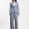 Melierter Slim-Fit-Blazer aus Schurwolle