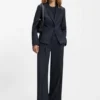 Melierter Slim-Fit-Blazer aus Schurwolle