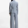 Melierter Slim-Fit-Blazer aus Schurwolle
