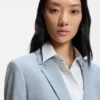 Melierter Slim-Fit-Blazer aus Schurwolle