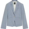 Melierter Slim-Fit-Blazer aus Schurwolle