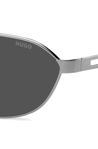 Metallsonnenbrille mit ausgeschnittenem Logo