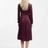 Midikleid mit Drapierungsdetails aus Satin