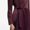 Midikleid mit Drapierungsdetails aus Satin